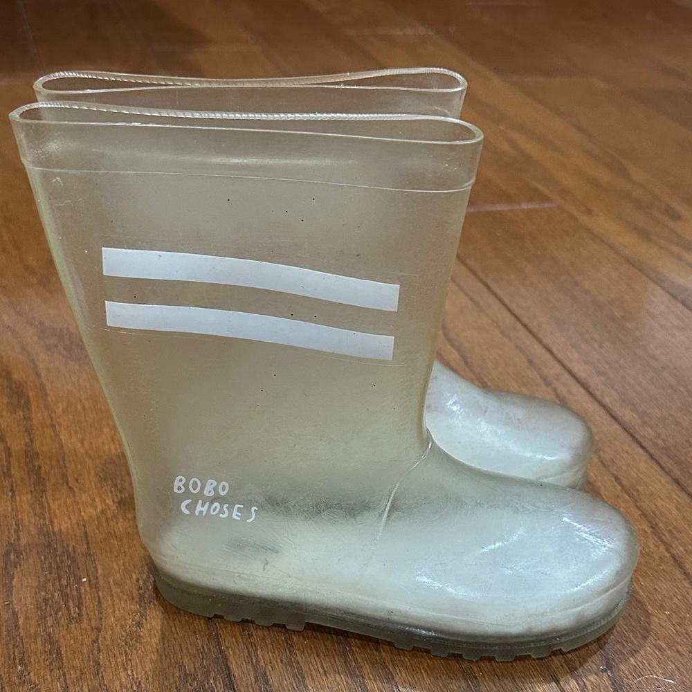 Bobo Choses Transparent Kids Rain Boots